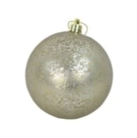 Matte Mercury Ball Ornament, Platinum (2 Sizes)