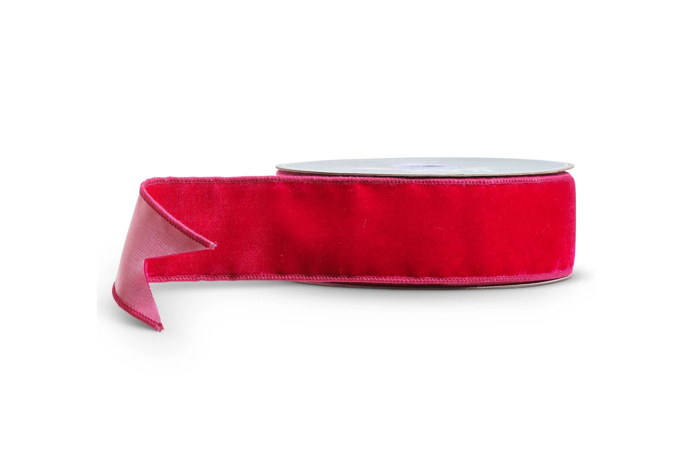 2.5" x 10 Yds Velvet Wired Ribbon, Fuchsia Pink
