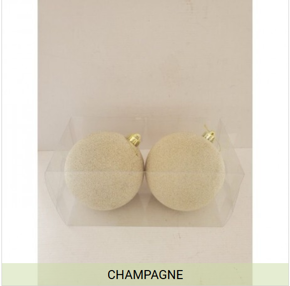 150MM VP Microbeaded Ball Ornament (set of 2)