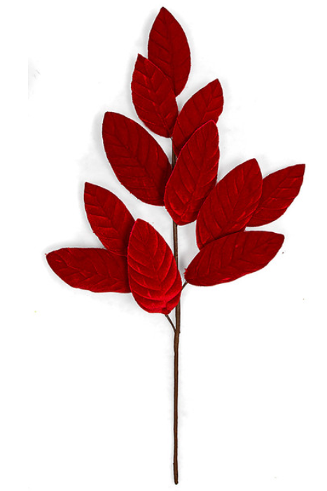 25.5'' Velvet Magnolia Spray, Red