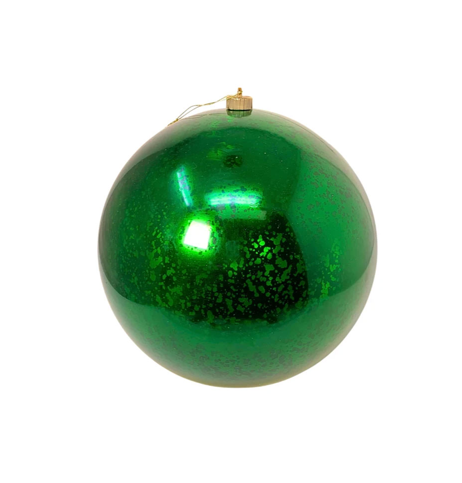 Mercury Ball Ornament, (Multiple Colors/Sizes)