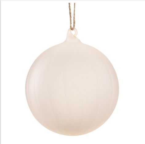 4.75" Glass Ball Ornament, Frosted