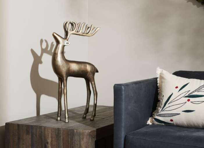 Aluminum Reindeer, Gold (2 Sizes)