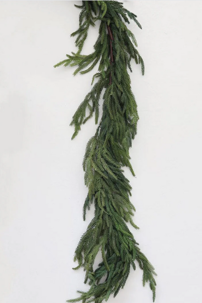 15' Real Touch Norfolk Pine Garland (Unlit)