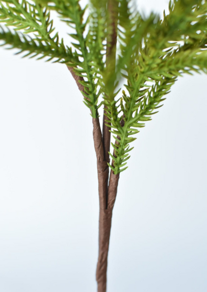 25" Faux Green Norfolk Pine - Cypress Spray Stem
