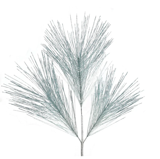 25" Metallic Long Needle Pine Spray (2 Colors)