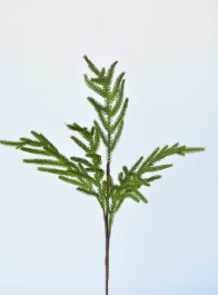 25" Faux Green Norfolk Pine - Cypress Spray Stem