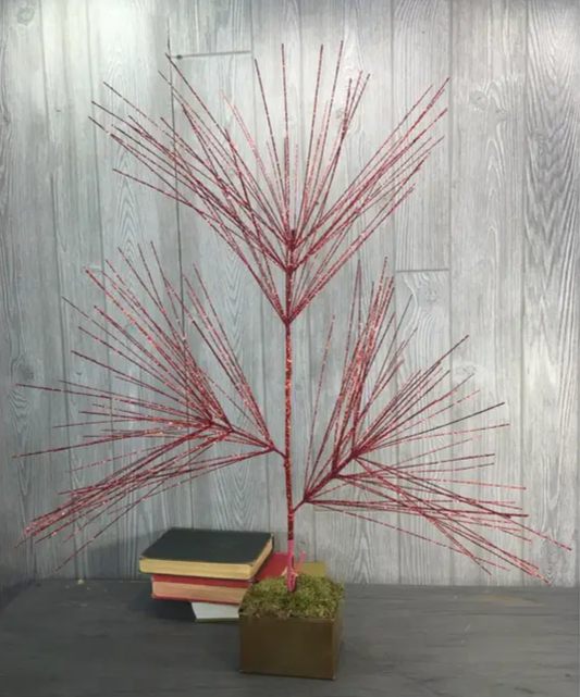 46" Jumbo Long Needle Pine Spray, Red