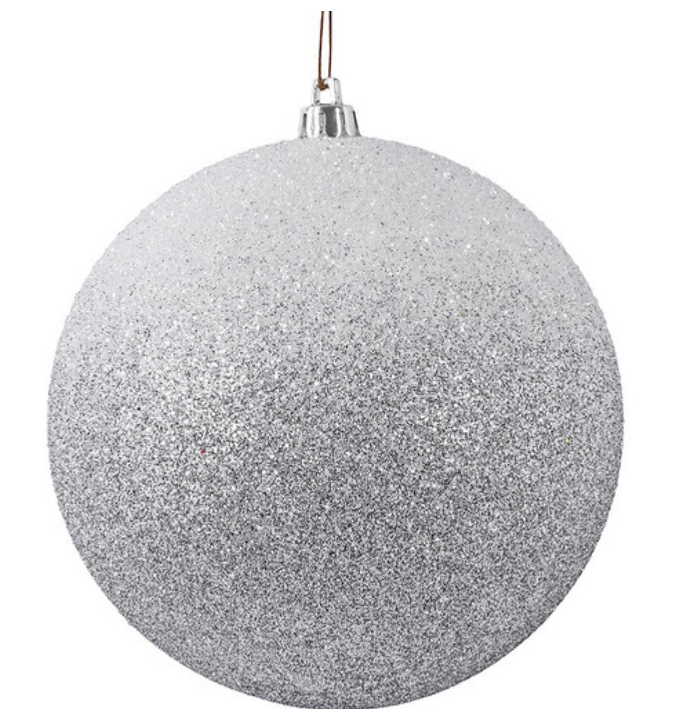 Ombre Ornaments, White/Silver (2 Shapes)
