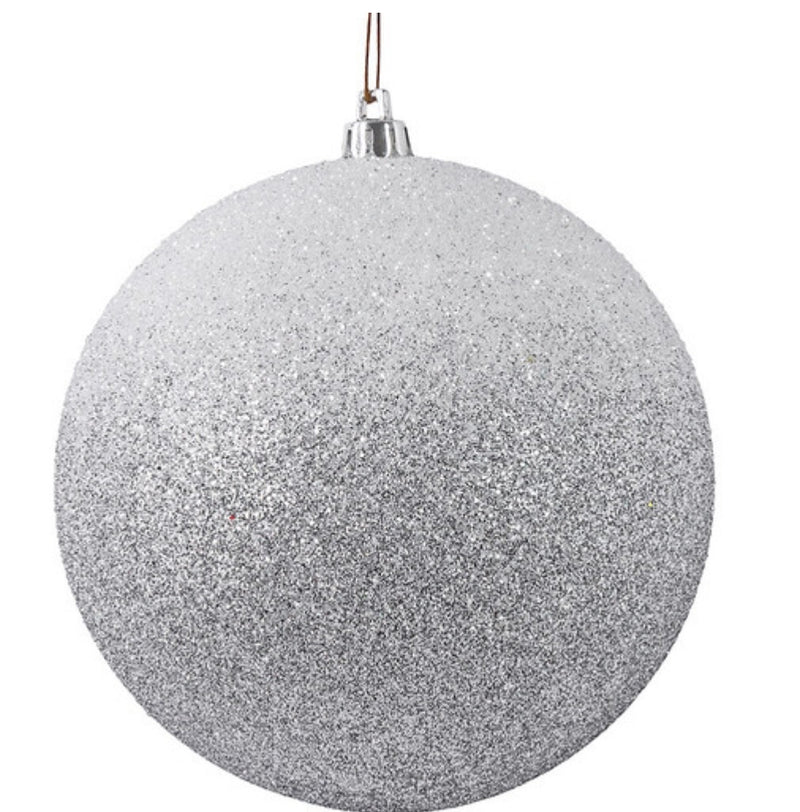 Ombre Ornaments, White/Silver (2 Shapes)