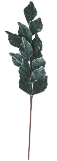 29 Inch Dusty Green Leaf Stem