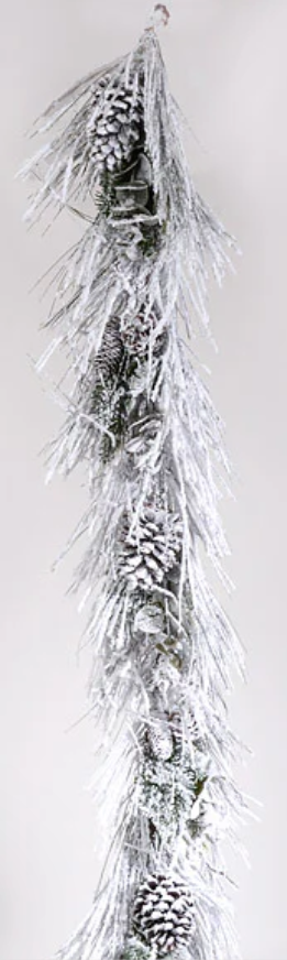 72" Snow Pine Garland
