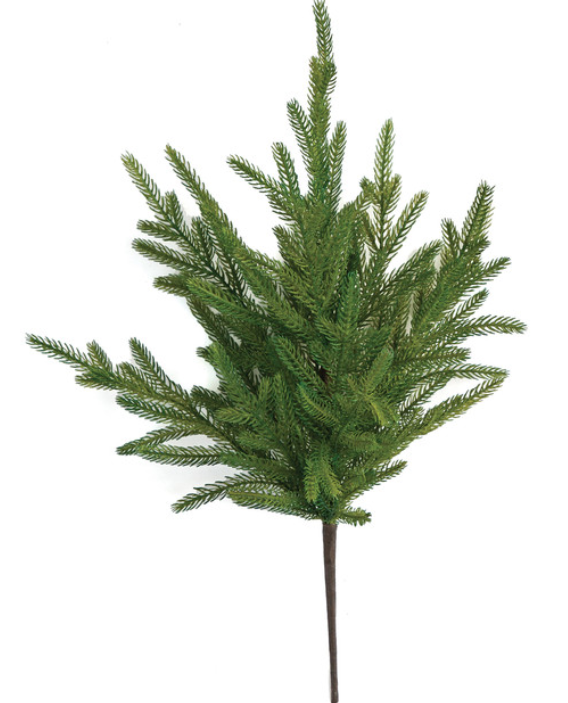 20" Natural Touch Norfolk Pine Bush, Light Green Plastic Material