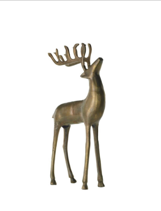 Aluminum Reindeer, Gold (2 Sizes)