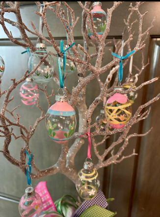 Custom Easter Twig Tree with Bunny Pick and Custom Bow
