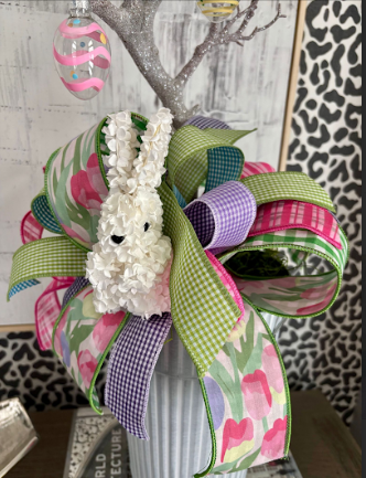 Custom Easter Twig Tree with Bunny Pick and Custom Bow