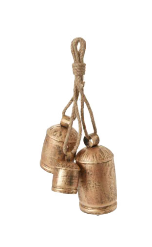 Gathered Hanging Bells, Gold