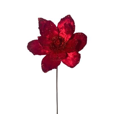 24" Glam Me Up Magnolia Stem, Red