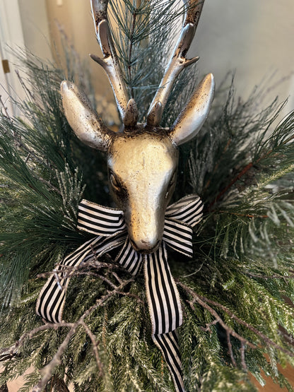 Custom Faux Arrangement with Deco Antique Deer Head Stem