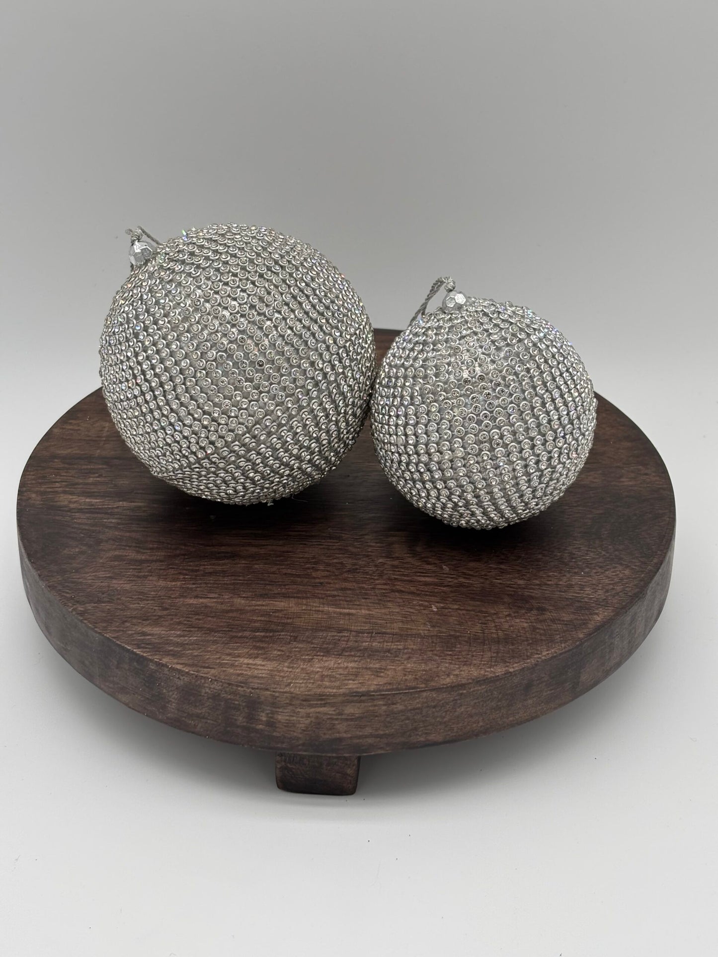 Pave Crystal Ball Ornament, (Multiple Colors/Sizes)