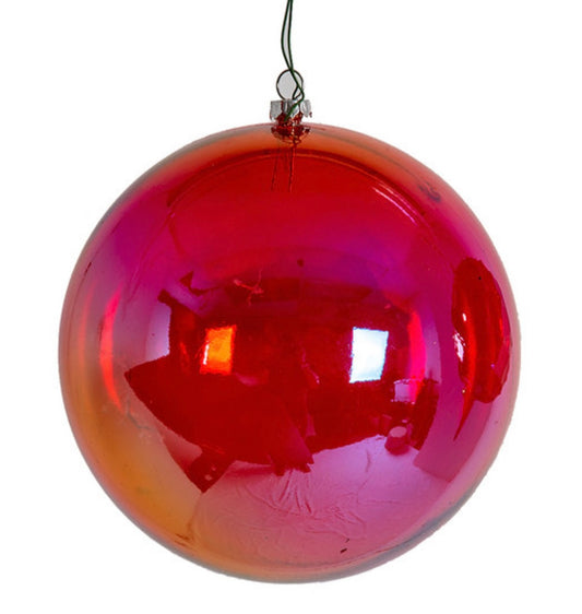 Iridescent Ball Ornament, Red (Multiple Sizes)