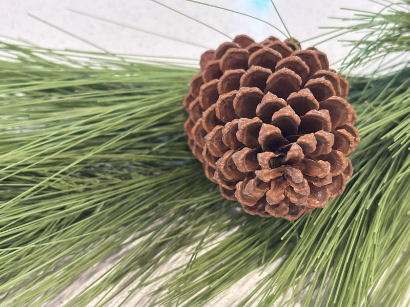 72" Long Leaf Pine and Pinecone Garland