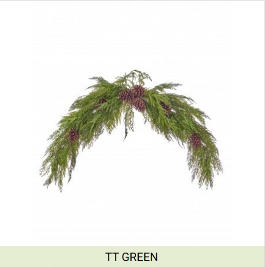 48" UV Plastic Outdoor Cone/Cedar Swag