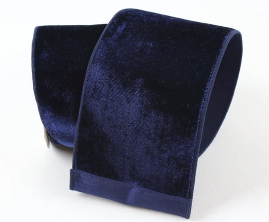 Farrisilk 2.5" x 10 Yds Velvet, Navy