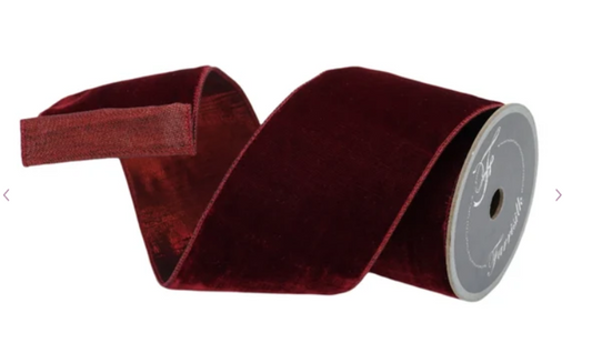 Farrisilk 2.5" x 10 Yds Velvet Luster, Burgundy