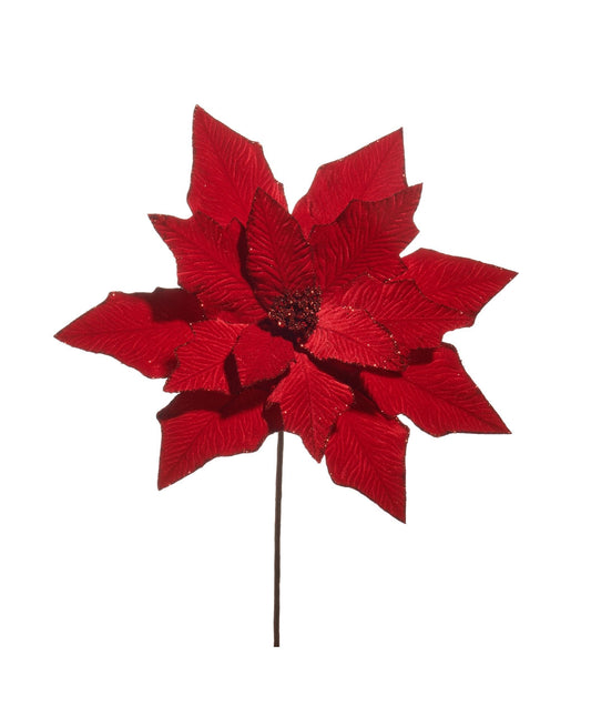 23" Poinsettia Stem, Red