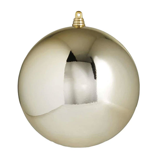 6" Shiny Ball Ornament, Champagne