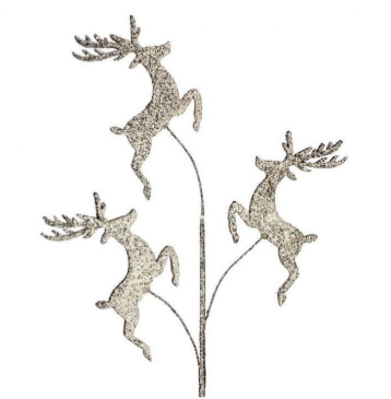 30" Spray Deer Glitter Sequin, Champagne