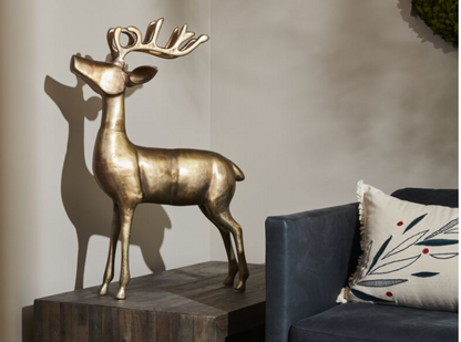 Aluminum Reindeer, Gold (2 Sizes)