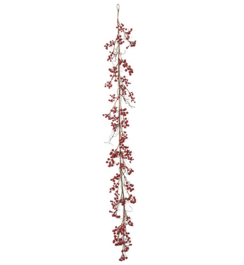 70" Red Berry Twig Garland