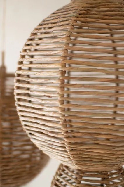 Woven Seagrass and Iron Ornaments (3 Styles / Sizes)
