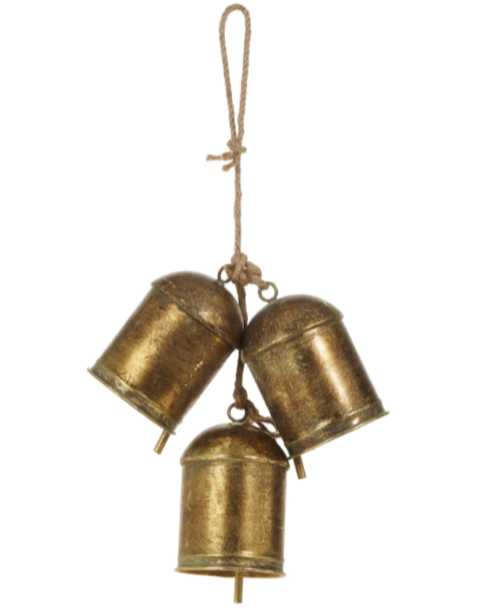 13.5" String of Viintage Bells, Gold